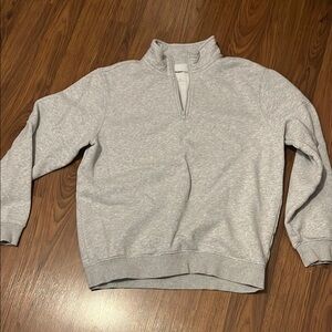 Men's Gray Quarter-Zip Sweater